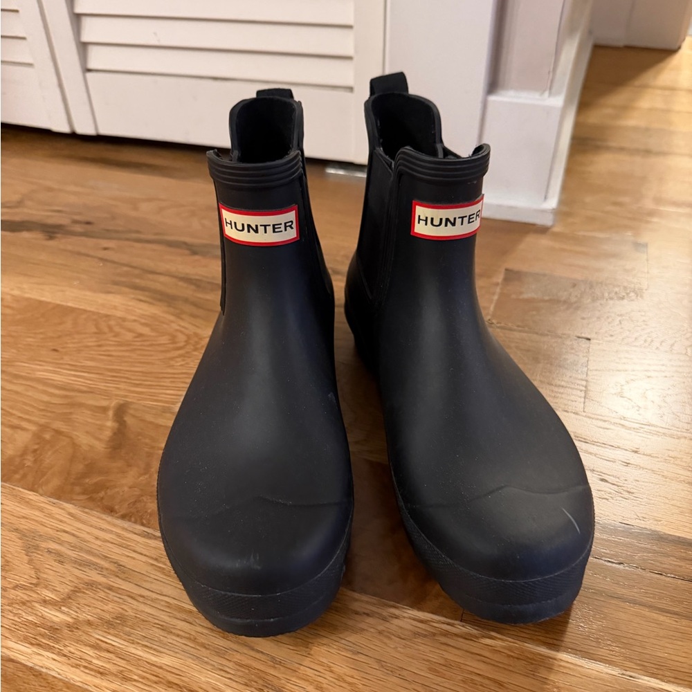 Hunter Black Waterproof Ankle Boots